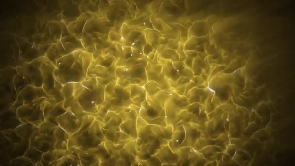 Abstraktní vlnitá žlutá energie — Stock video