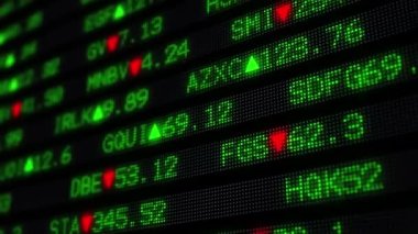 Düşük açılı bir yeşil borsa kalbi.