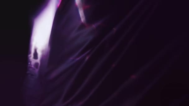 Мягкий фиолетовый бархатный ткань ткани анимационный фон — стоковое видео