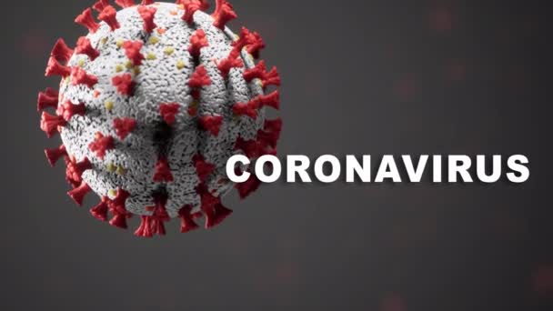 Увеличенный новый коронавирус — стоковое видео