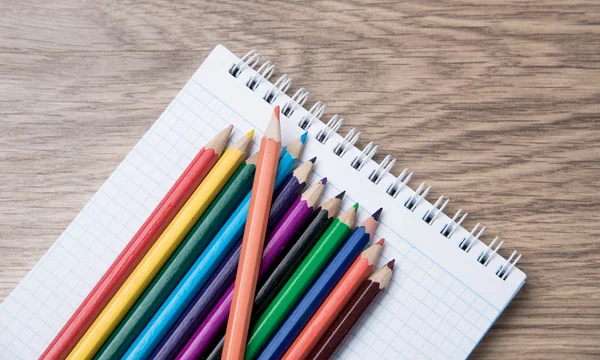 Colored pencils closeup on dark background — Stock Photo, Image