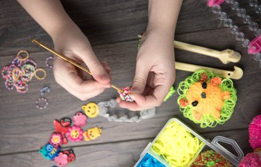 rakamlar renkli lastik çocuk el dokuma