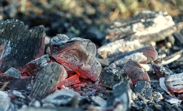 Tekstura żar po ogień zbliżenie — Zdjęcie stockowe