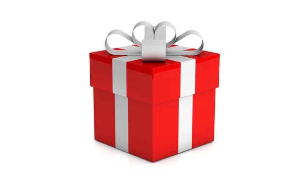 One red gift box — Stock Photo, Image