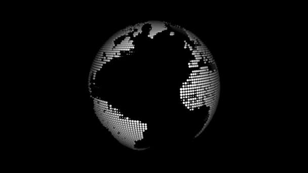 Cyclic (closed, looped)  animated globe — Stock Video