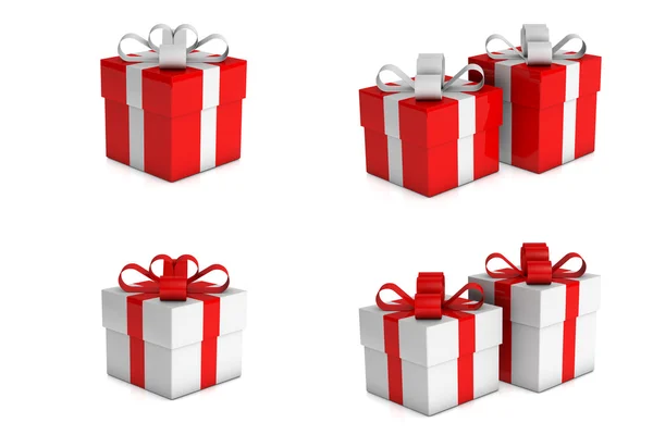 Set di scatole regalo colorate — Foto Stock