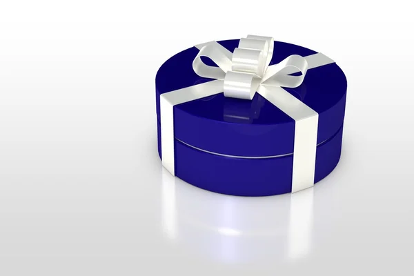 一个蓝色礼品盒 — 图库照片