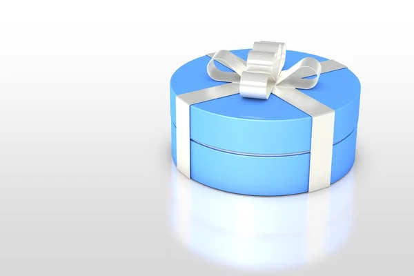 一个蓝色礼品盒 — 图库照片