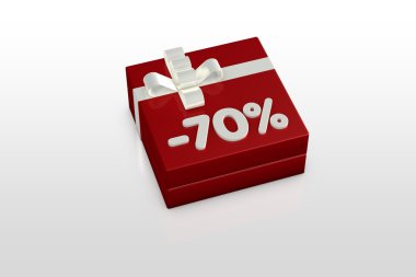  Kırmızı hediye kutuları üzerinde beyaz satış 