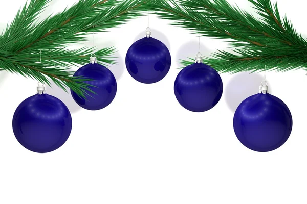 Set di palline di Natale blu — Foto Stock