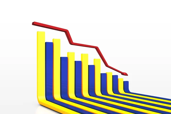 Die schlechte Geschäftsentwicklung — Stockfoto