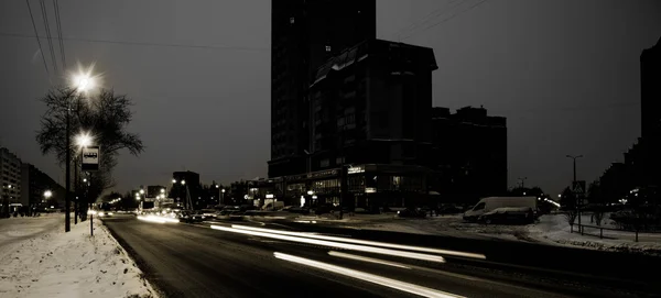 Traffic city night — Stock Photo, Image