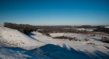alanları ve göl kış manzara