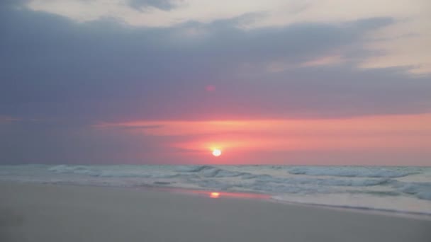 Solen på havet i Varadero Kuba — Stockvideo