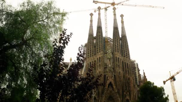 Igreja da Sagrada Família em Barcelona — Vídeo de Stock