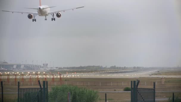 4K UHD a aterizat cu avionul în Barcelona — Videoclip de stoc