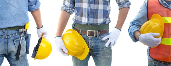 Construction worker hard hat tools — Stock Photo, Image