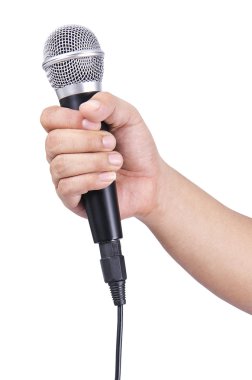 adam holding mikrofon