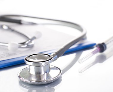 Pano .tıp tarihine ışık adam üzerinde stetoskop ile