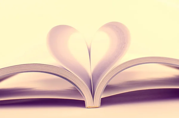 Книга любви с сердцем — стоковое фото