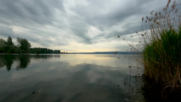 Paisagem Nascer Sol Lago — Vídeo de Stock