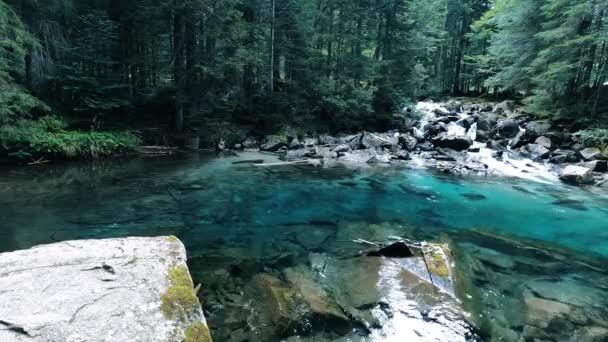 Türkiser See Der Dolomiten — Stockvideo