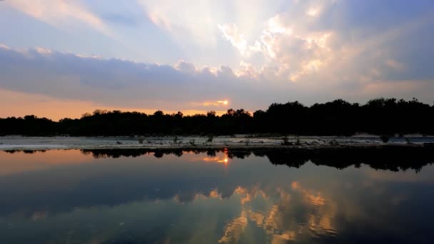 Pôr Sol Sobre Parque Nacional Ticino — Vídeo de Stock