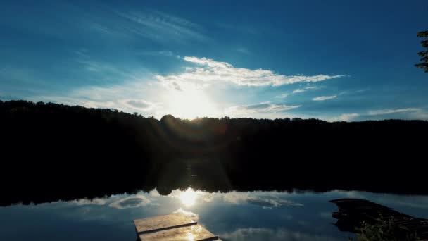 Timelapse Och Meditation Vid Solnedgången — Stockvideo