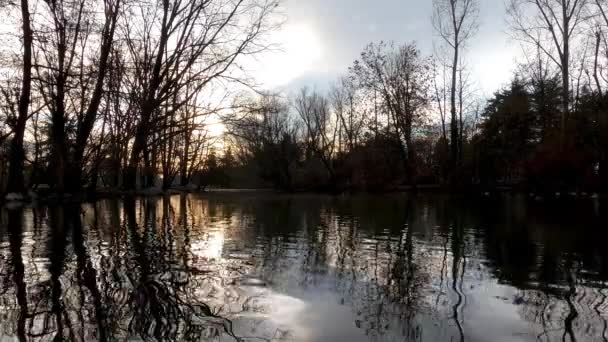 Sonnenuntergang Tessiner Nationalpark Italien — Stockvideo