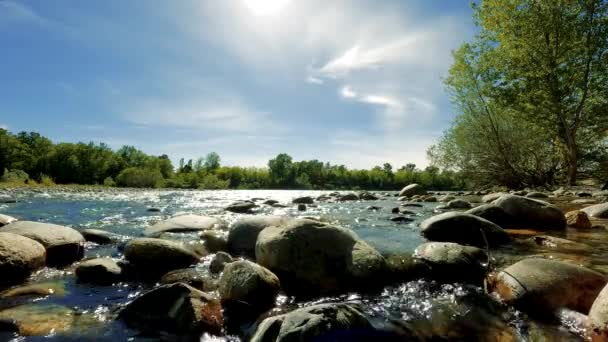 Sunset Landscape River — Vídeo de Stock