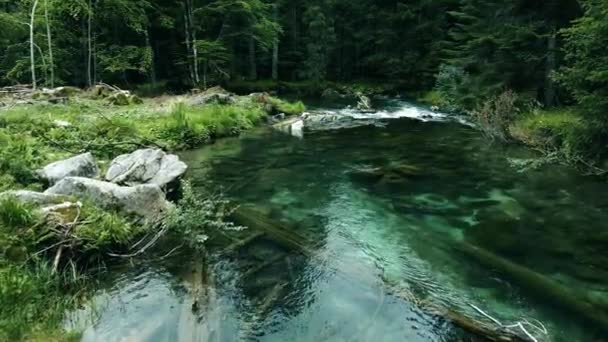 Drone Aéreo Panorama Lago Turquesa Amola Itália — Vídeo de Stock