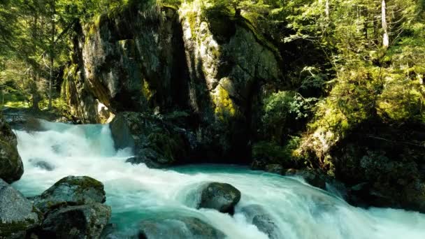 Picturesque Landscape Lares Waterfall — стокове відео