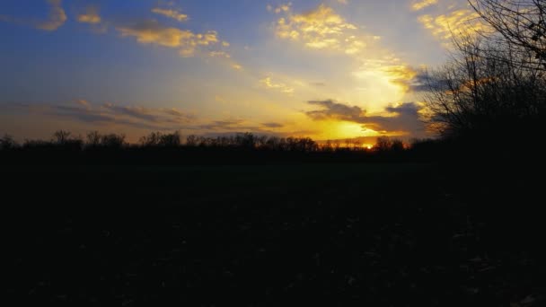 Sunset Landscape Countryside — Stock video