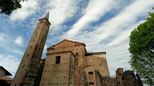 Igreja Medieval Pieve San Genesio Itália — Vídeo de Stock