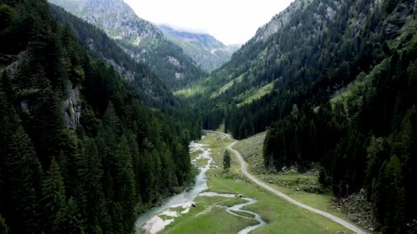 Drone Aereo Paesaggio Sulle Alpi Italiane — Video Stock