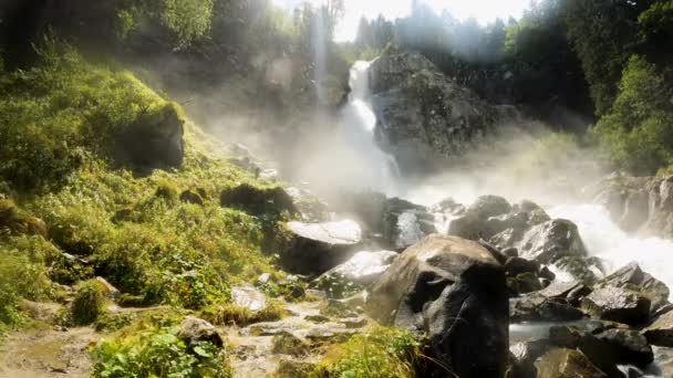 Panorama Der Lares Wasserfälle — Stockvideo