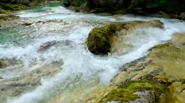 Kayalıklı ve yosunlu Alp Manzarası - 5K