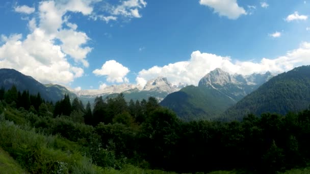 Paesaggio Montano Nelle Dolomiti — Video Stock