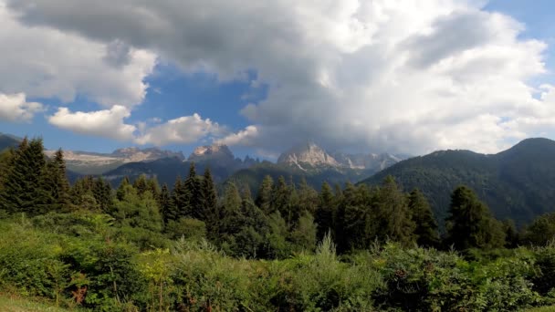 Τοπίο Δολομιτών Madonna Campiglio Ιταλία — Αρχείο Βίντεο