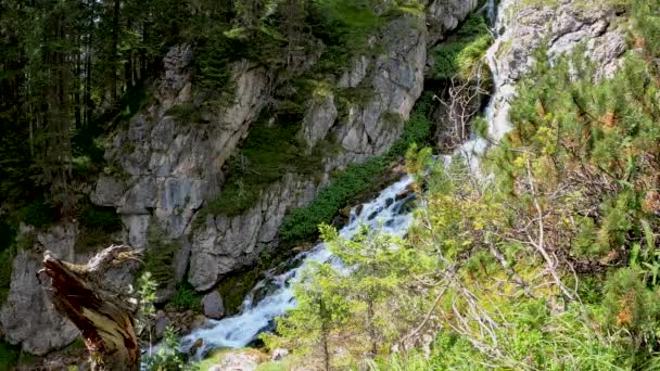 Landschap Van Valesinella Watervallen — Stockvideo