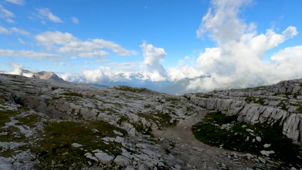 Bergslandskap Italienska Dolomiterna — Stockvideo