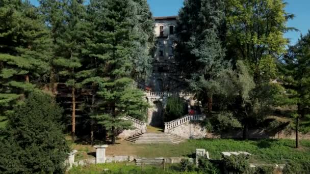 Drone Aéreo Paisaje Villa Clerici Xxviii Italia — Vídeo de stock