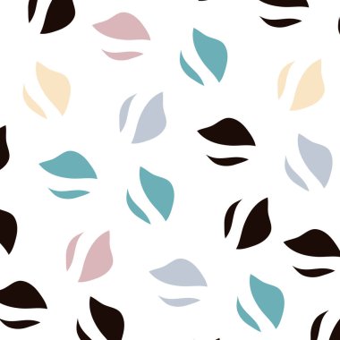 Kahve çekirdekleri kusursuz renkli afişler soyut pastel şekiller düz vektör arkaplanı