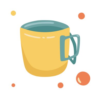 Kamp ve açık hava eğlencesi kupası, beyaz arka planda izole edilmiş, kamp ilanı, kart, poster ve tişört tasarımı için kullanılabilir. Vektör illüstrasyonu.