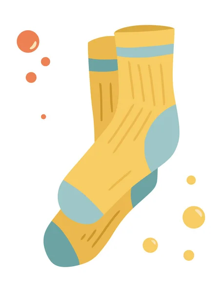 Теплі Шкарпетки Кемпінгу Відпочинку Відкритому Повітрі Ізольовані Білому Тлі Можуть — стоковий вектор