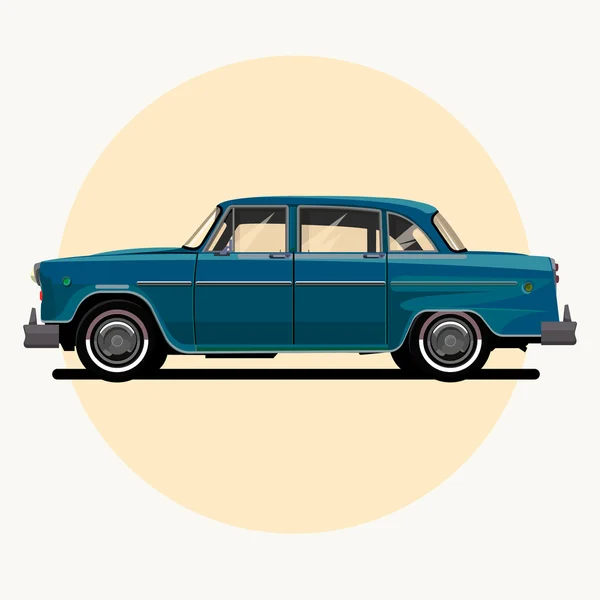 Coche retro marrón — Vector de stock