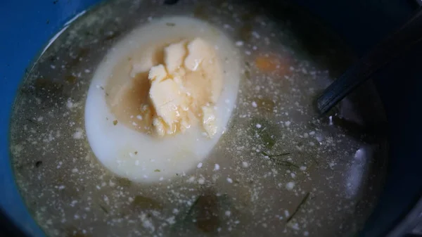 Sopa Com Azeda Ovo — Fotografia de Stock