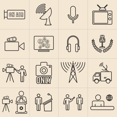 Sergi satır Icons Set, yayıncılar