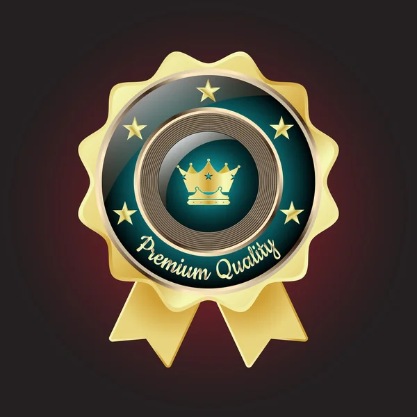 Badge di qualità premium dorato — Vettoriale Stock