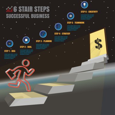 Businessman running to success door vector Businessman running to success door vector